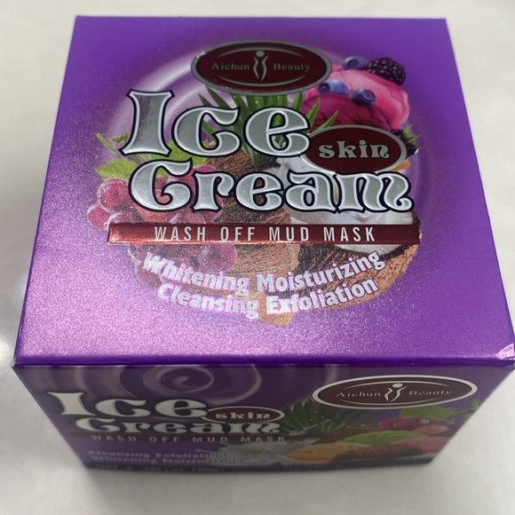 2X AICHUN BEAUTY Ice Cream Facial Wash Off Mud Mask, New in box, expires 2027 - Picture 8 of 13